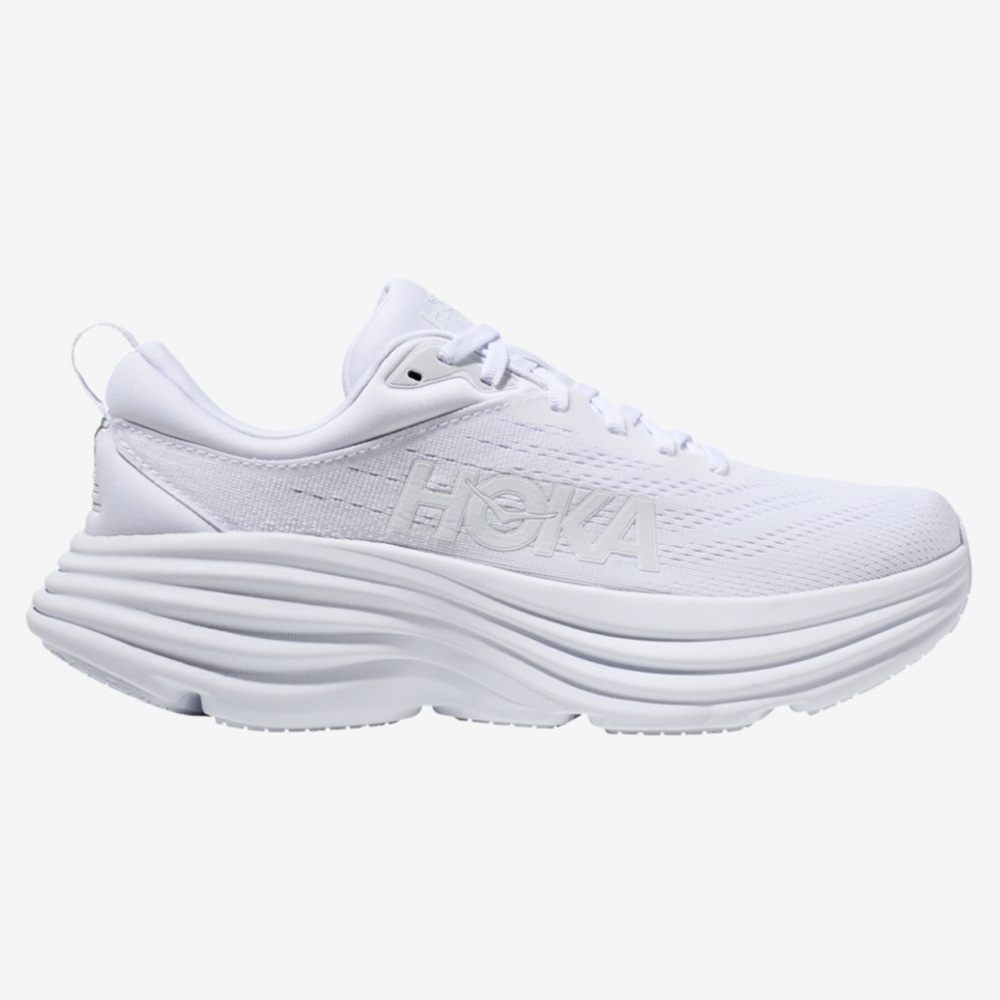 Hoka All-White Athletic Sneakers
